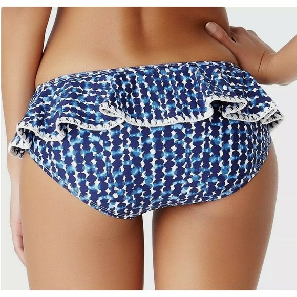 NWT Anne Cole Studio Medium Flounce Around Printed Ruffled Bikini Bottoms Swim - Picture 2 of 9